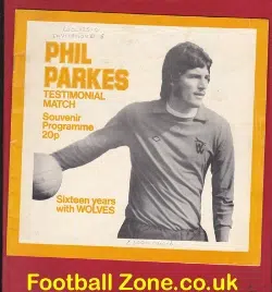 Phil Parkes Testimonial Benefit Match Wolves Wolverhampton 1978