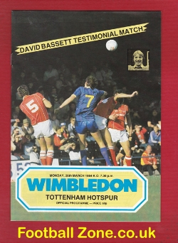Dave Bassett Testimonial Benefit Game Wimbledon 1984