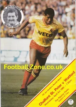 Jon Gordon Testimonial Benefit Match Watford 1985