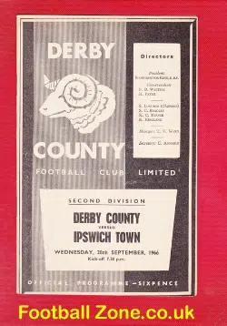 Derby County v Ipswich Town 1966