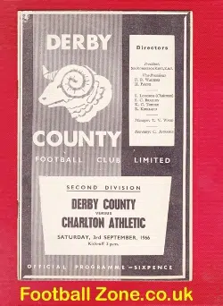 Derby County v Charlton Athletic 1966