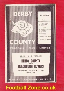 Derby County v Blackburn Rovers 1966