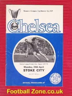Chelsea v Stoke City 1972