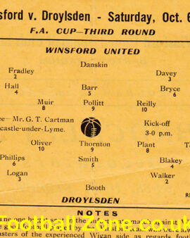 Winsford United v Droylsden 1962 – FA Cup