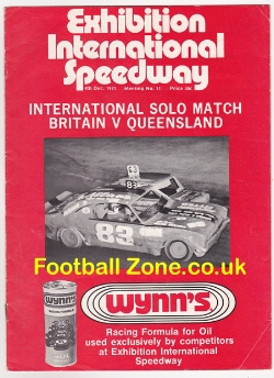 Australia Queensland Speedway v Great Britain 1971 – Exhibition