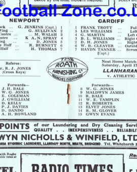 Cardiff Rugby v Newport 1948 – 40s