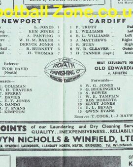 Cardiff Rugby v Newport 1948
