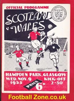 Scotland v Wales 1955 - Hampden Park - Glasgow
