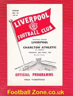 Liverpool v Charlton Athletic 1962