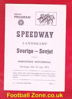 Sweden Speedway v Russia 1973 - Sverige - Sovjet