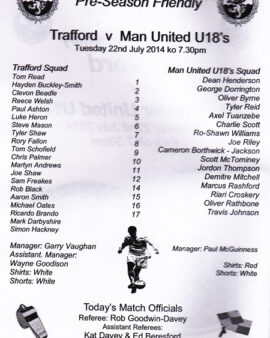 Trafford v Manchester United 2014 – Under 18’s Match in Flixton