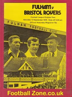Fulham v Bristol Rovers 1975 – Included Bobby Moore