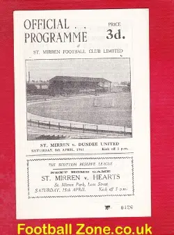 St Mirren v Dundee United 1961 - Scottish Football Programmes