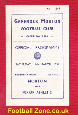Greenock Morton v Forfar Athletic 1959