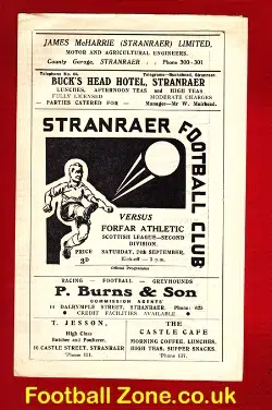 Stranraer v Forfar Athletic 1960