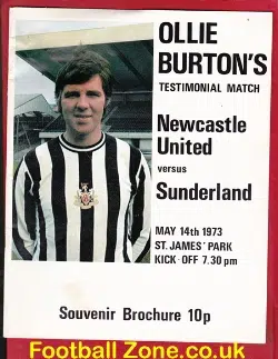 Ollie Burton Testimonial Benefit Match Newcastle United 1973