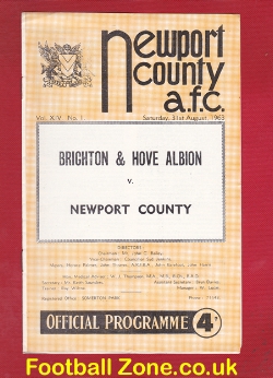 Brighton Hove Albion v Newport County 1963