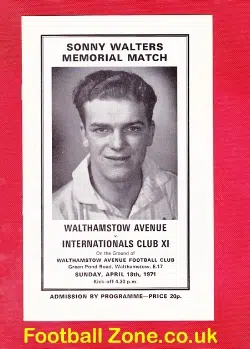 Sonny Walters Memorial Match Walthamstow Avenue 1971