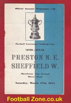 Preston North End v Sheffield Wednesday 1954 - FA Cup Semi Final