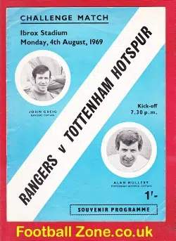 Glasgow Rangers v Tottenham 1969 – Friendly Match
