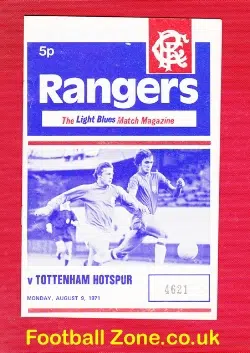 Glasgow Rangers v Tottenham 1971 – Friendly Match