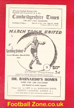 March Town United v Spalding United 1951