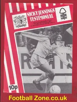 Nicky Jennings Testimonial Benefit Match Nottingham Forest 1979