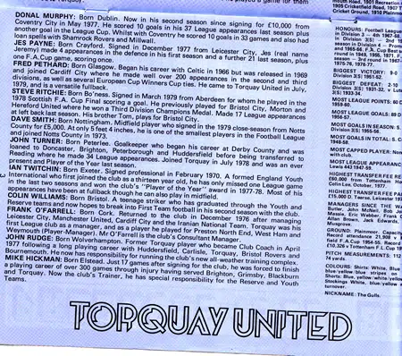 Torquay United v Newcastle United 1979 - Multi Autographed