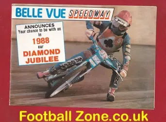 Belle Vue Speedway Colour Advertising Brochure 1988 Jubilee