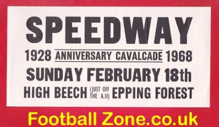 High Beech Speedway Cavalcade Advertising Poster 1968