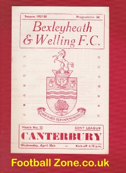 Bexleyheath Welling v Canterbury City 1958