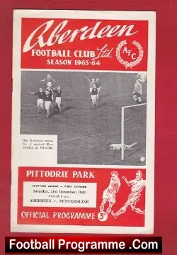 Aberdeen v Dunfermline Athletic 1963