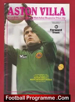 Aston Villa v Manchester United 1981