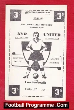 Ayr United v Cowdenbeath 1961