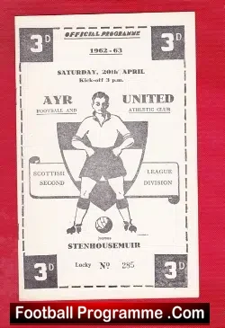 Ayr United v Stenhousemuir 1963