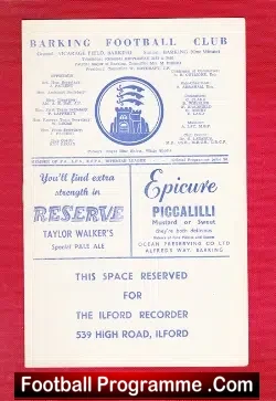 Barking v Hounslow Town 1960s