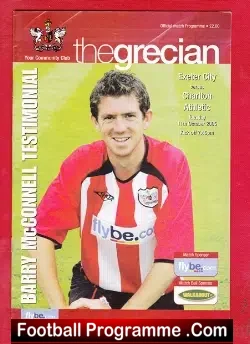 Barry McConnell Testimonial Benefit Match Exeter City 2005 - football programme