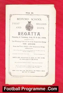 Bedford School Regatta 1924 – Town Bridge to Suspension Bridge