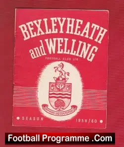 Bexleyheath Welling v Cambridge United 1960 - football programme