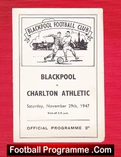 Blackpool v Charlton Athletic 1947