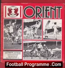 Brian Blower Peter Angell Testimonial Benefit Orient 1978 - football programme
