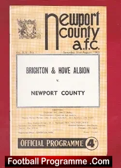 Brighton Hove Albion v Newport County 1963