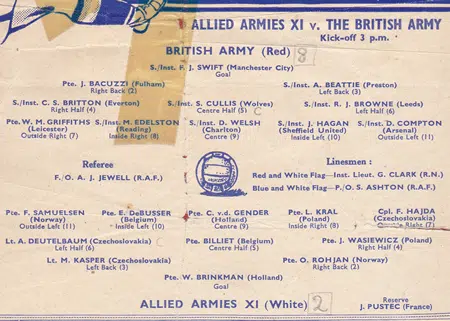 British Army v Allied Army 1941 – at Chelsea