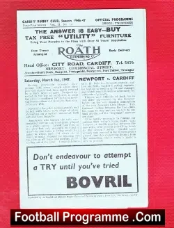 Cardiff Rugby v Newport 1947 – 1940s