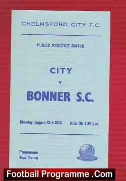 Chelmsford City v Bonner SC 1974 – Germany – Friendly Match