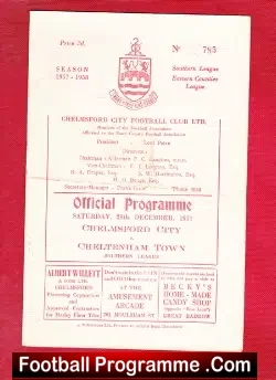 Chelmsford City v Cheltenham Town 1957