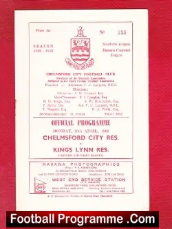 Chelmsford City v Kings Lynn 1960