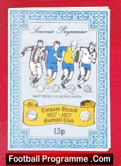 Dave Stocks Testimonial Benefit Match Torquay United 1977
