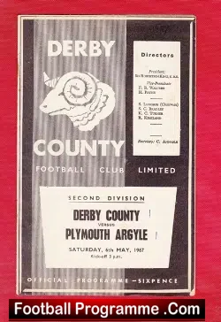 Derby County v Plymouth Argyle 1967