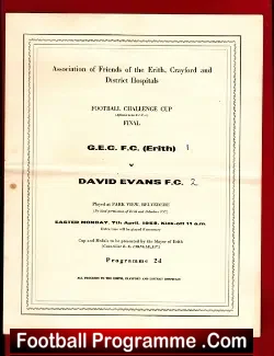 GEC Erith v David Evans FC 1958 – Challenge Cup Final